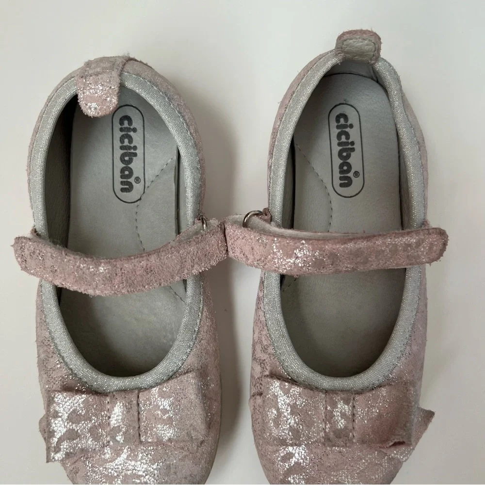 Ciciban|Kids Girls Glittery Pink Mary Jane Flats -Size 11